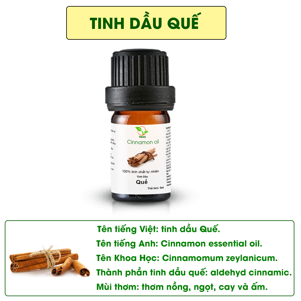 Tinh dầu quế 5ml- chai nhỏ giá dùng thử