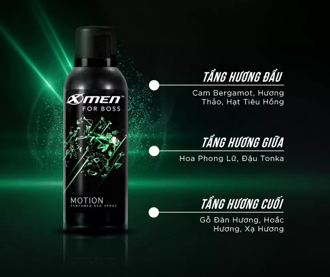 Xịt khử mùi X-Men for Boss Motion 150ml