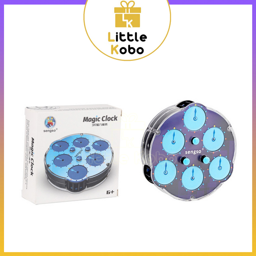 Rubik Clock ShengShou Magnetic Rubic Biến Thể SengSo Có Nam Châm Đồ Chơi Trí Tuệ Trẻ Em Phát Triển Tư Duy - Little Kobo