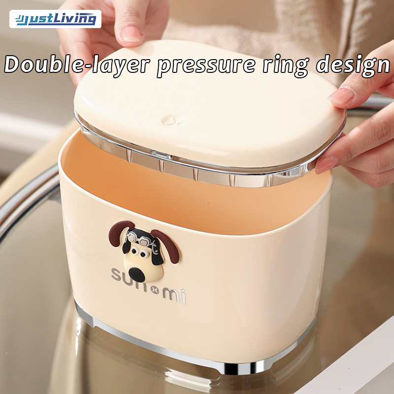 Justliving 1 cái thùng Thùng rác để bàn mini Thùng rác nhỏ bảng văn phòng ubbish bin nhỏ với vỏ bọc nắp ép Thùng Lưu Trữ Mini rác nhựa vệ sinh máy tính để bàn văn phòng phẩm