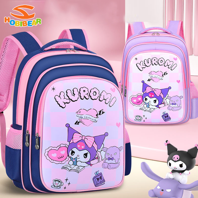 HOBIBEAR children s schoolbag cute cartoon Kuromi School Bag girls large