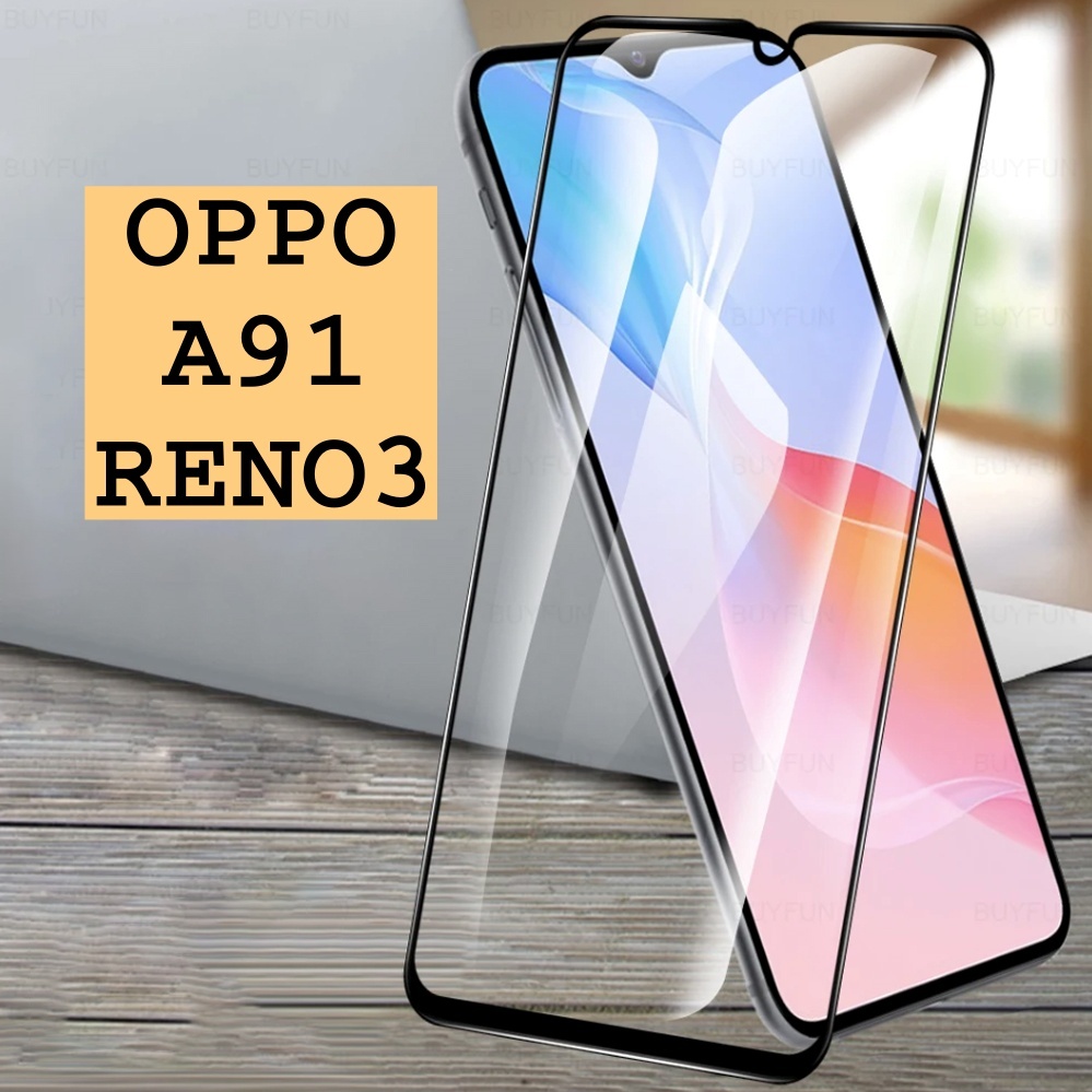 Miếng dán oppo a91/ reno 3 cường lực full màn hình cao cấp