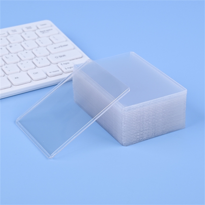 NEW 【Special offer】20Pcs Plastic Clear Hard Card Sleeves Film Small ...