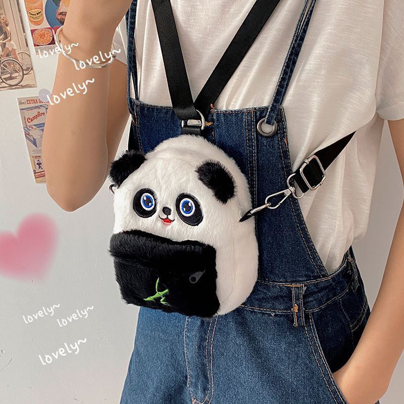 Túi đeo chéo có thể đeo kiểu balo mẫu gấᴜ trúc panda siêu cute