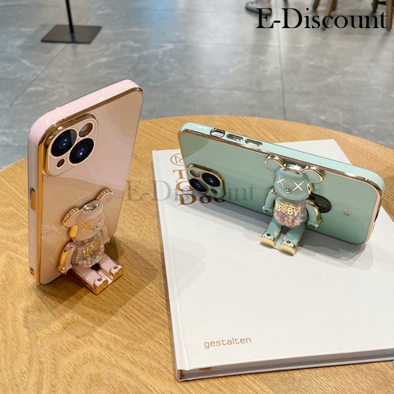 New Phone case Xiaomi Poco C75 Back cover Soft Electroplated Quicksand Hourglass Pellet KWAS Bear silicone shockproof Protector Smooth For Xiaomi Poco C75 case.