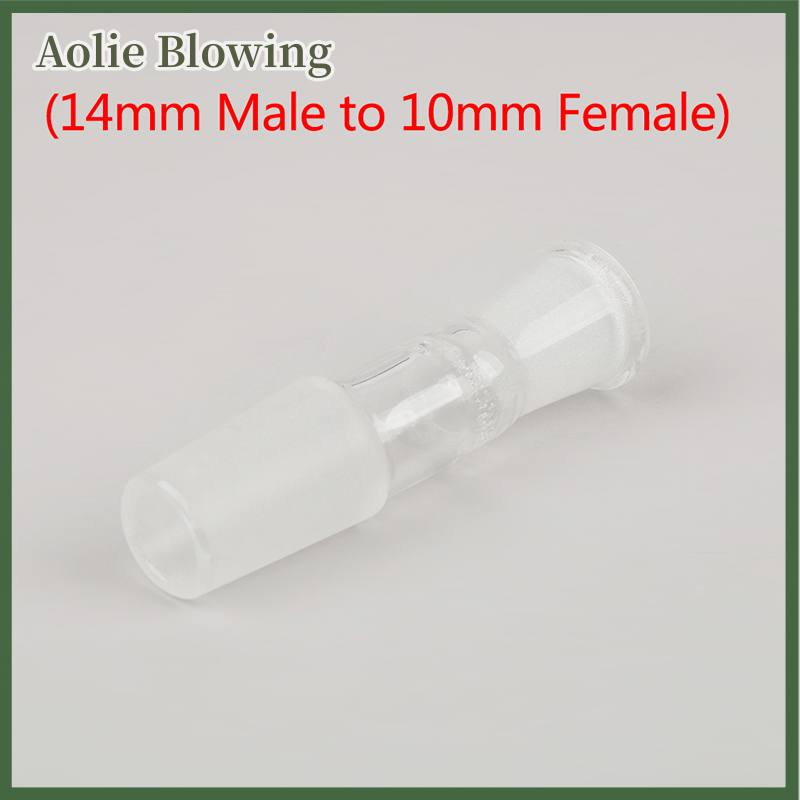 Aolie Phụ kiện thủy tinh 14mm Đầu nối chuyển đổi thiết yếu từ đầu đực sang 10 cái