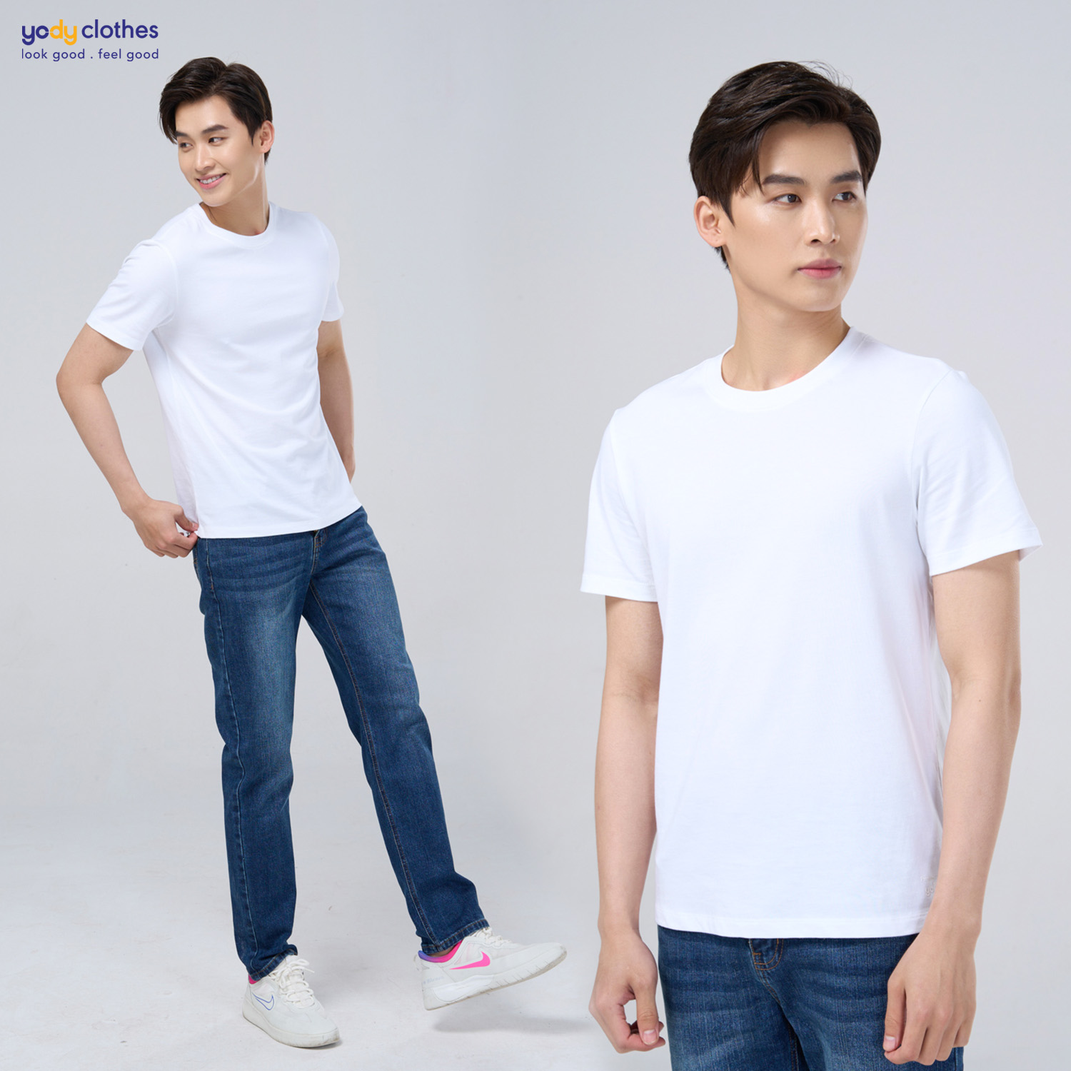 Áo thun nam Premium YODY, áo T-shirt nam cổ tròn cao cấp nhiều màu chất liệu 100% cotton thỏa mái thoáng mát TSM5289