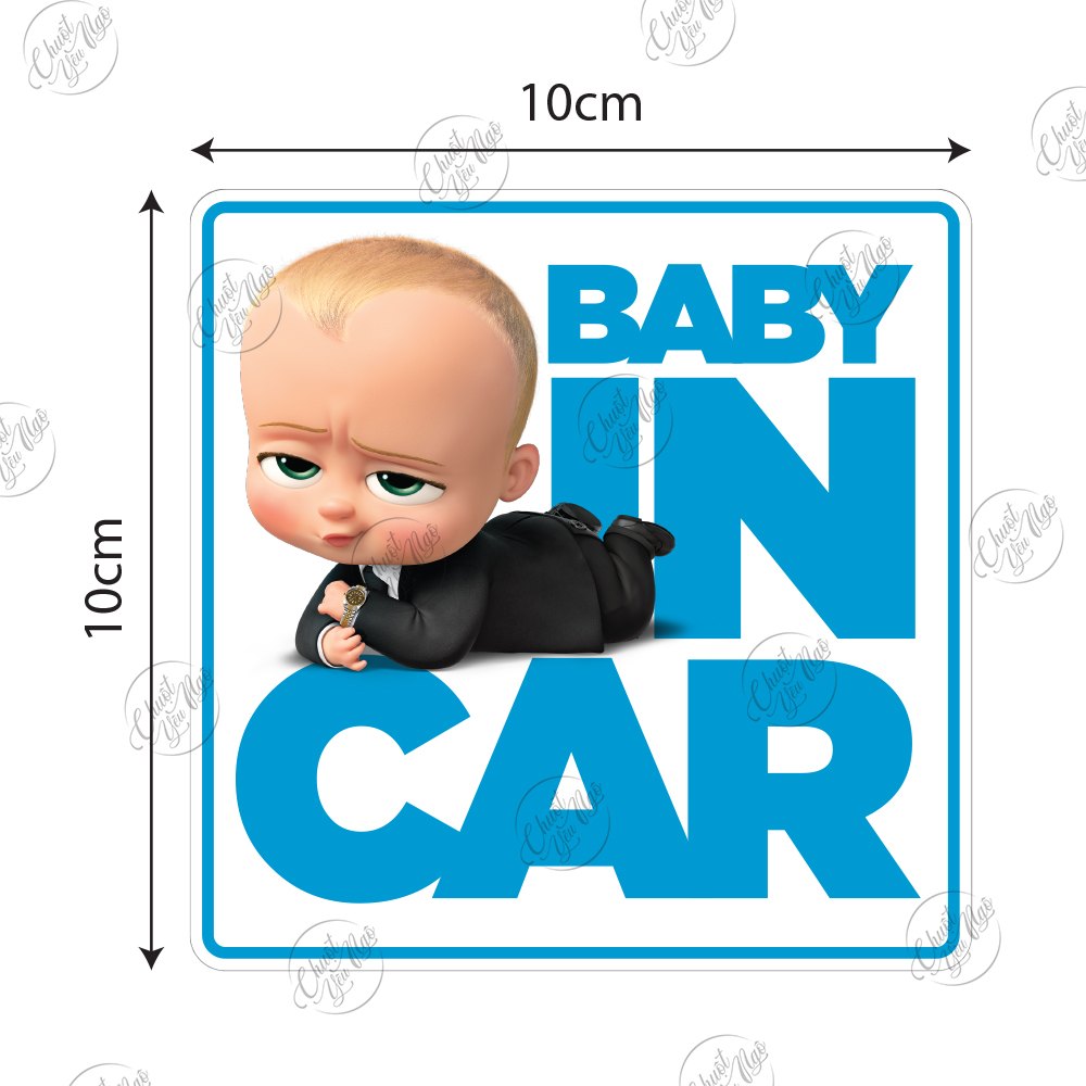 Combo 2 miếng dán Baby In Car bé trai