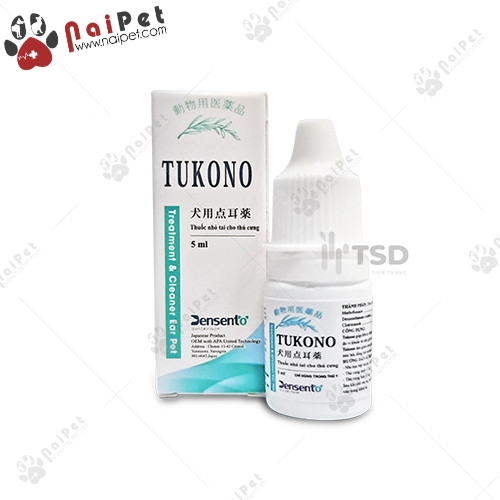 Dung dịch nhỏ tai viêm tai ngoài cho thú cưng tukono tsd 10ml
