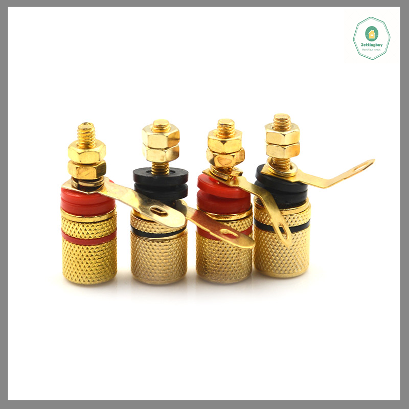 【Jettingbuy】 Hot Sale 4pcs lot 4mm Banana Plug Binding Post Loudspeaker Power Socket Terminals