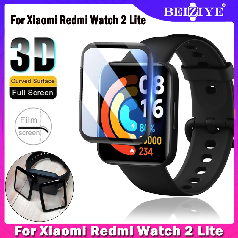 Kính bảo vệ 3D cho Xiaomi Redmi Watch 2 Lite Phim bảo vệ toàn màn hình cho Xiaomi Mi Watch Lite Smartwatch Film