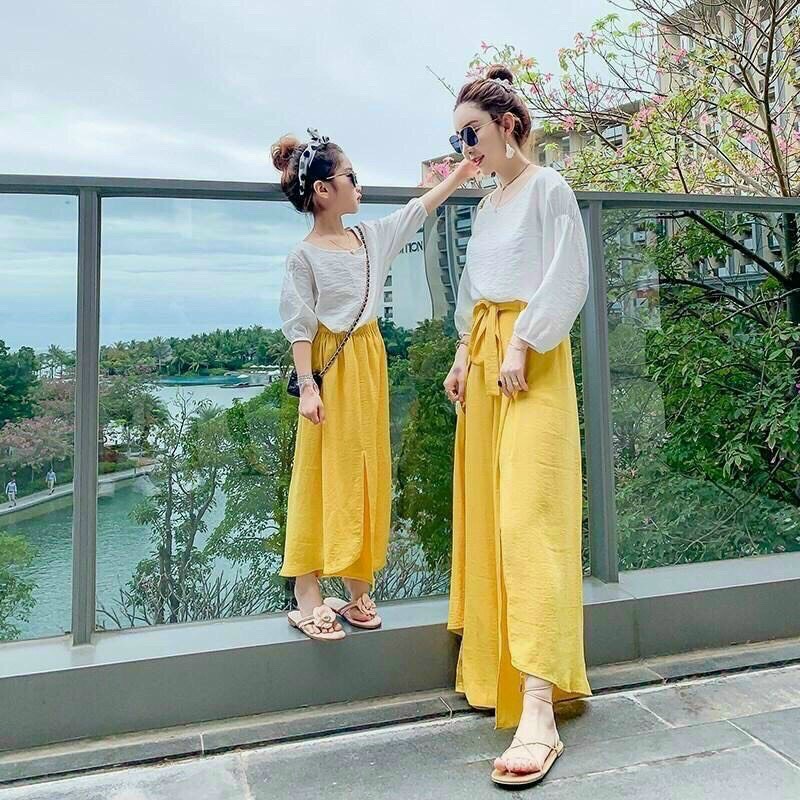 set bộ quần áo mẹ bé đẹp