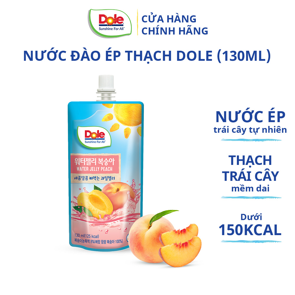 [MUA 2 GIẢM 9%][VOUCHER 50K ĐƠN 209K]Nước Đào Ép Thạch Dole (130ml)