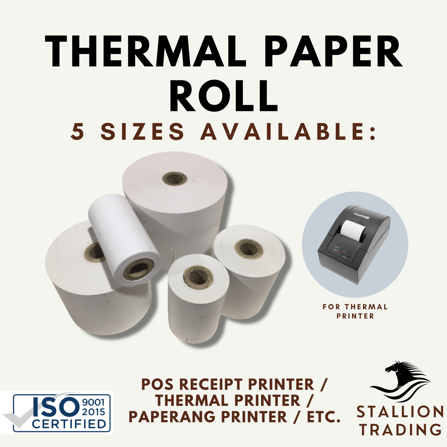 Thermal Paper 80MM X 80MM Used For POS 80MM Thermal Printer | Philippines