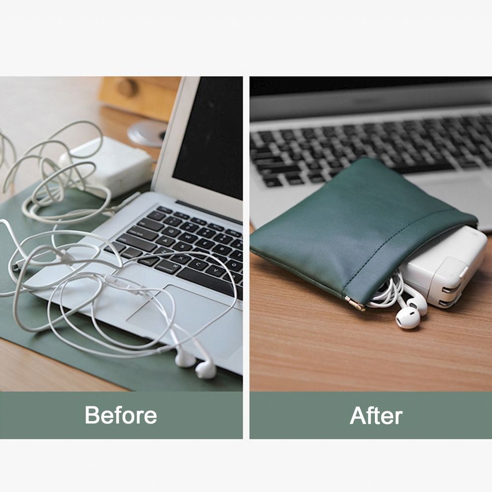 Mini power charger papers cell phone bag organizer data cable earphone protective case