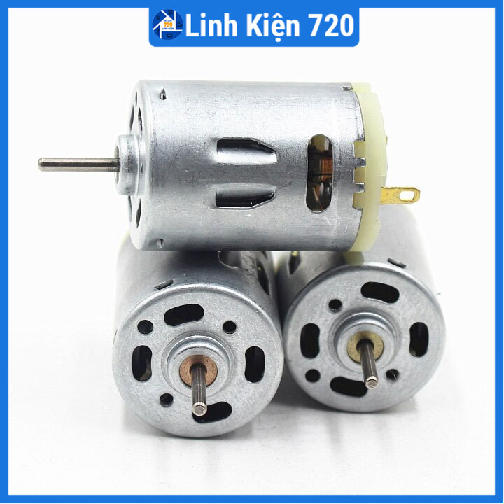 Động cơ DC RS385 12-36VDC tốc độ cao trục lắp 2.3mm