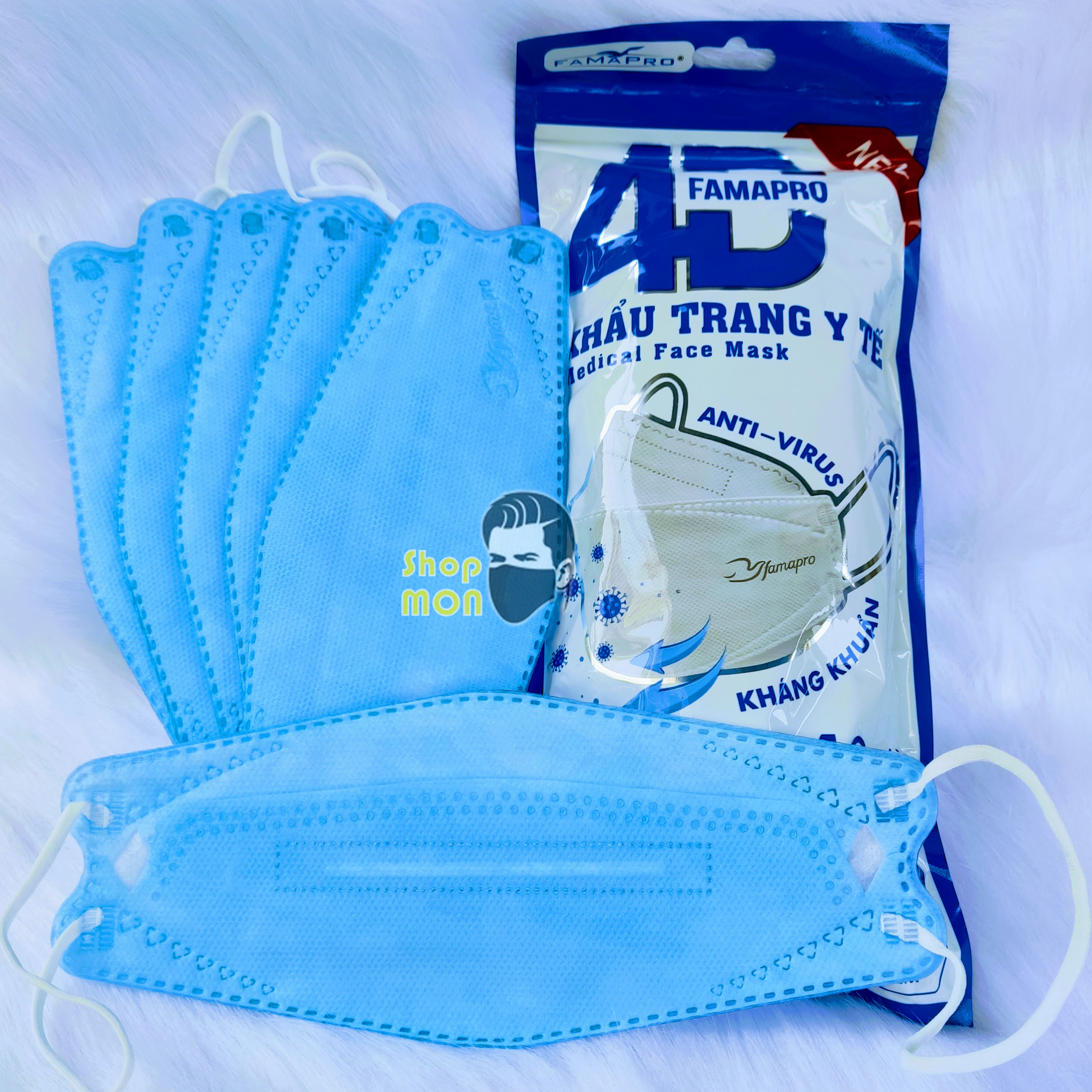 COMBO 100cái  KHẨU TRANG 4D FAMAPRO