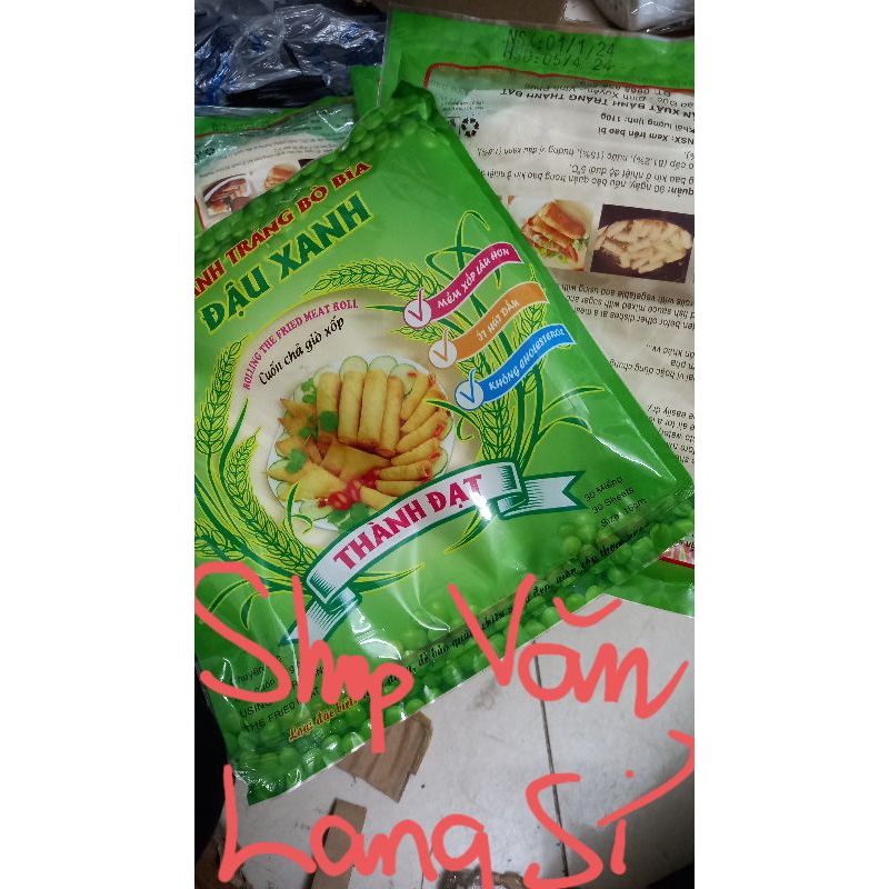 Sỉ 10 Gói Bánh tráng bò bía đậu xanh - bánh đa nem cuốn nem rán ,cuốn giò chả