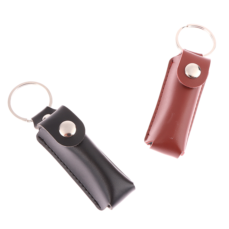 USB Case Protective Bag Portable Pocket Leather Key Ring For Usb Flash Drive. 