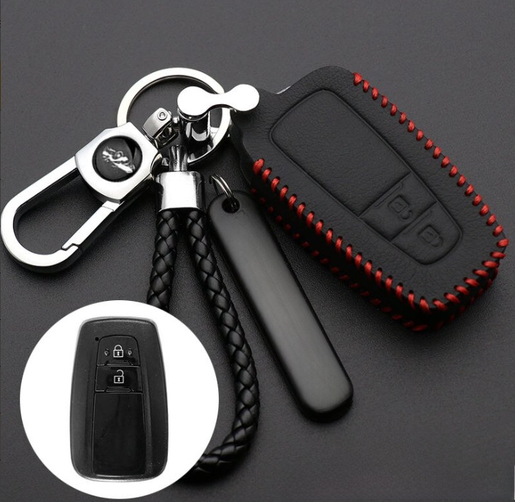 Leather Key Chain For Toyota Camry Corolla C-HR CHR Prado Key | Daraz.lk