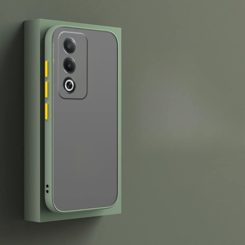 For OPPO K12X 5G Case Shockproof Scrub Matte Transparent Soft edge Silicone Frame Hard Clear For OPPO K12X Back cover Phone Cases.