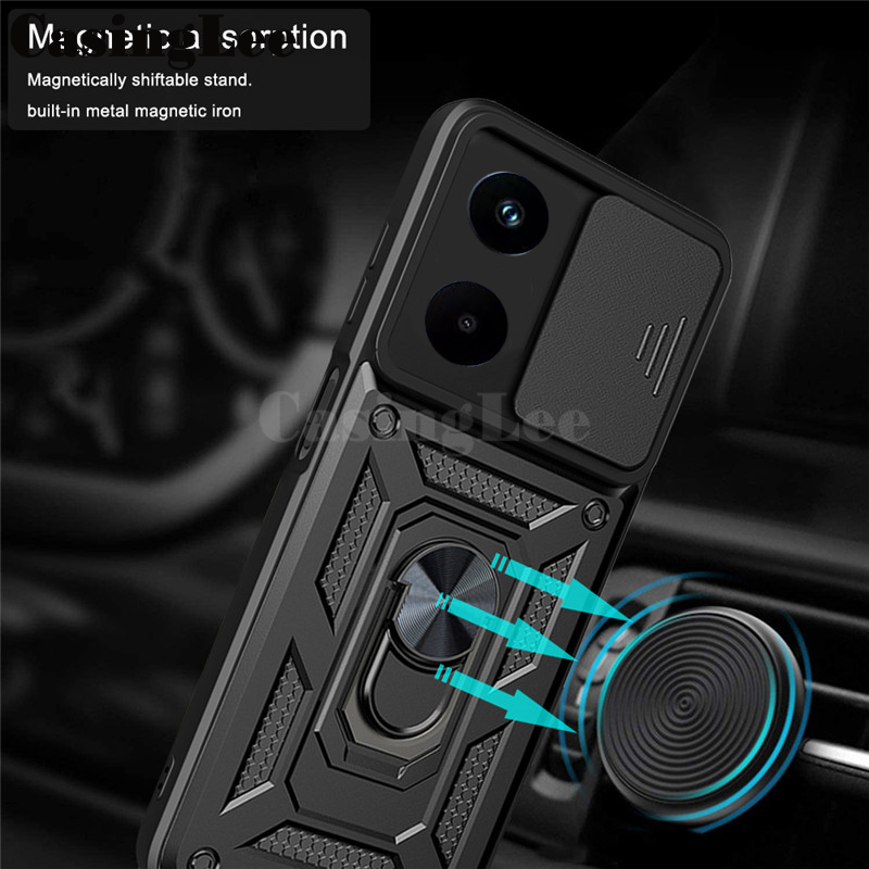 For infinix Note 40S Armor Ring Case Cover Car Holder Shockproof Camera Protection for infinix Note 40S Back Cover.