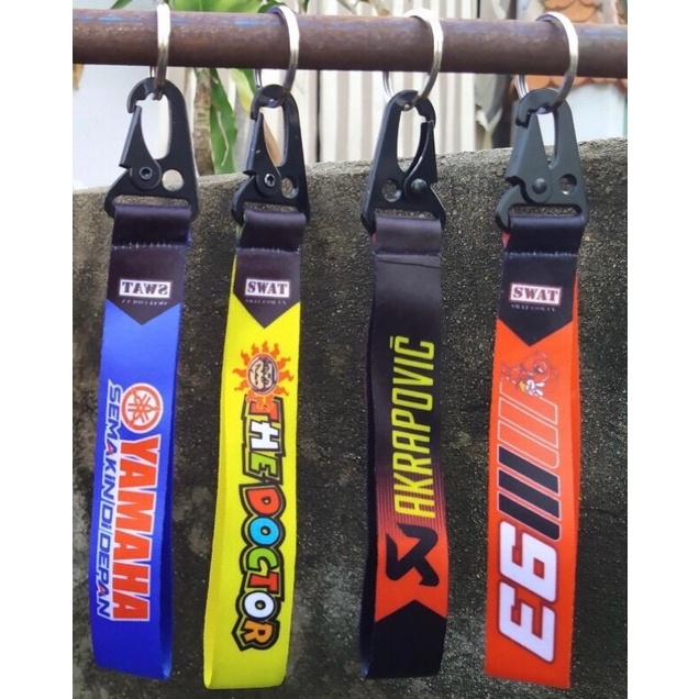 Dây móc khoá xe máy Motul - Móc khoá dây xe máy Motul cao cấp đầu kim loại sắt dây vải bố