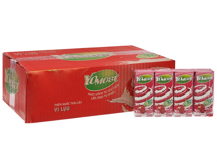 Thùng 48 hộp sữa chua uống yomost lựu 170ml