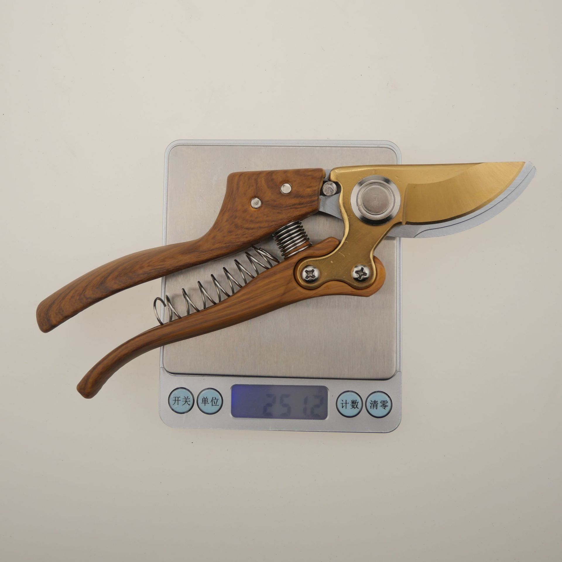 Wood grain handle pruning scissors Garden scissors Bonsai pruning scissors Flower branch thick branch gardening scissors