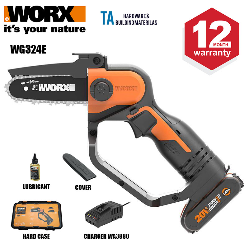 WORX WG324E CORDLESS PRUNING SAW 5" 12CM 20VMAX Lazada