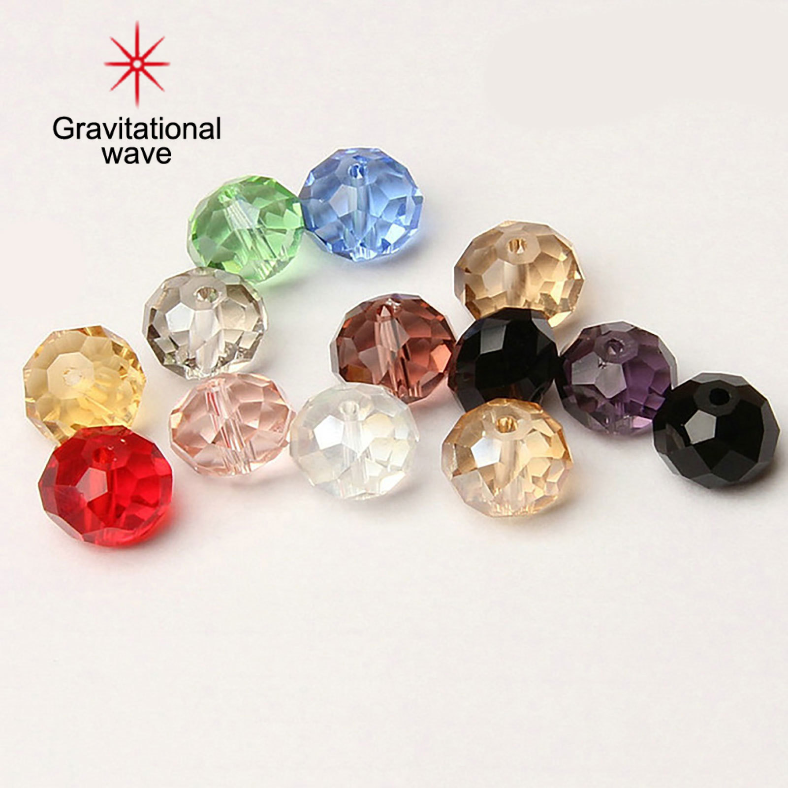Gravitational wave DIY Jewelry Accessories Artificial Crystal Flat Loose Beads String Home Decor