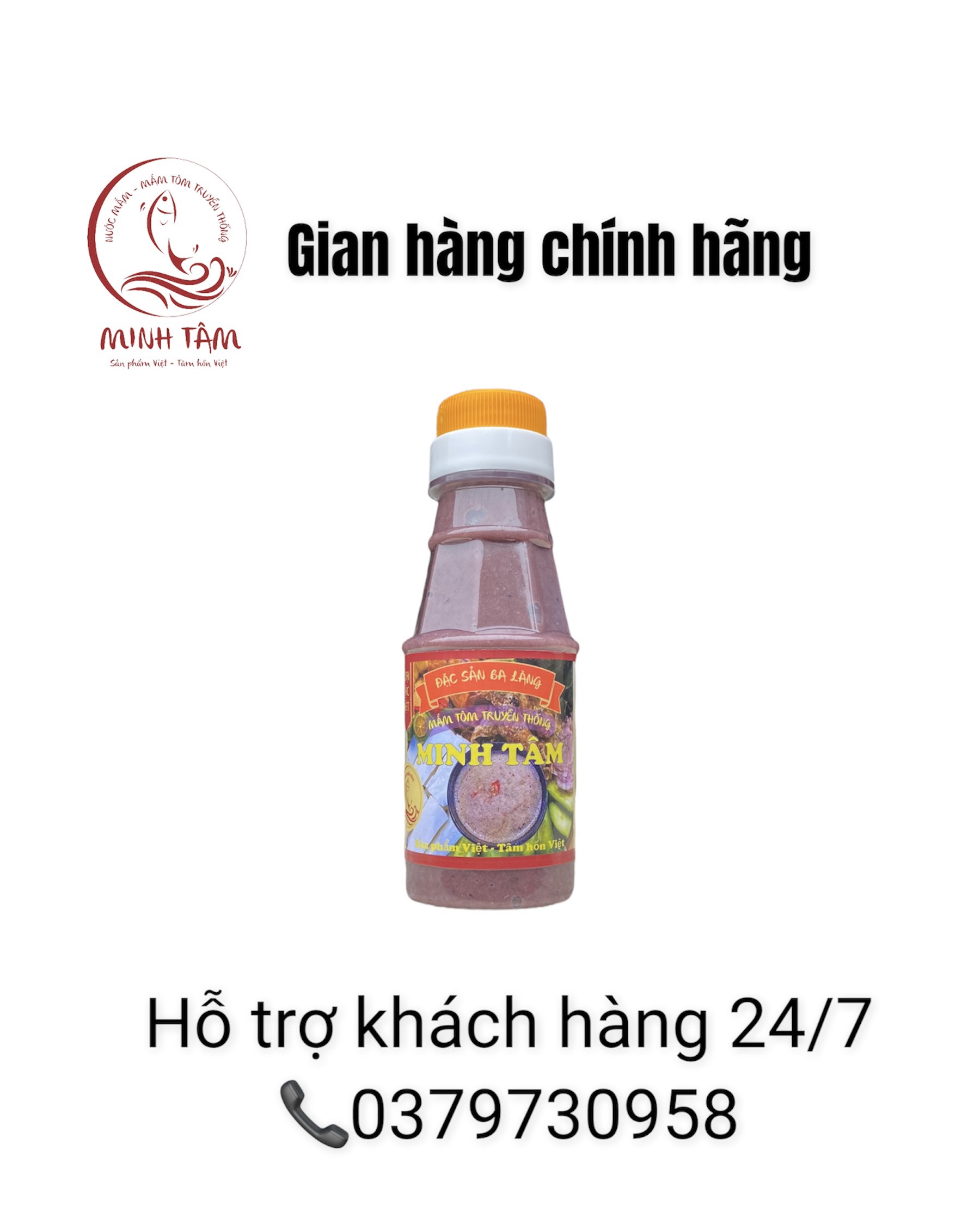 Mắm tôm Minh Tâm - đặc sản Ba Làng Thanh Hoá - Loại 1, chai 100Gram thumbnail