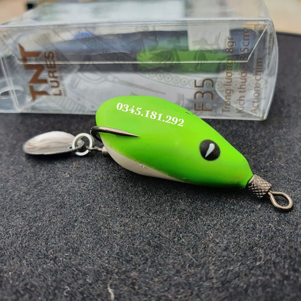 Mồi câu lure nhái hơi f35 - mồi nhái hơi chìm f35