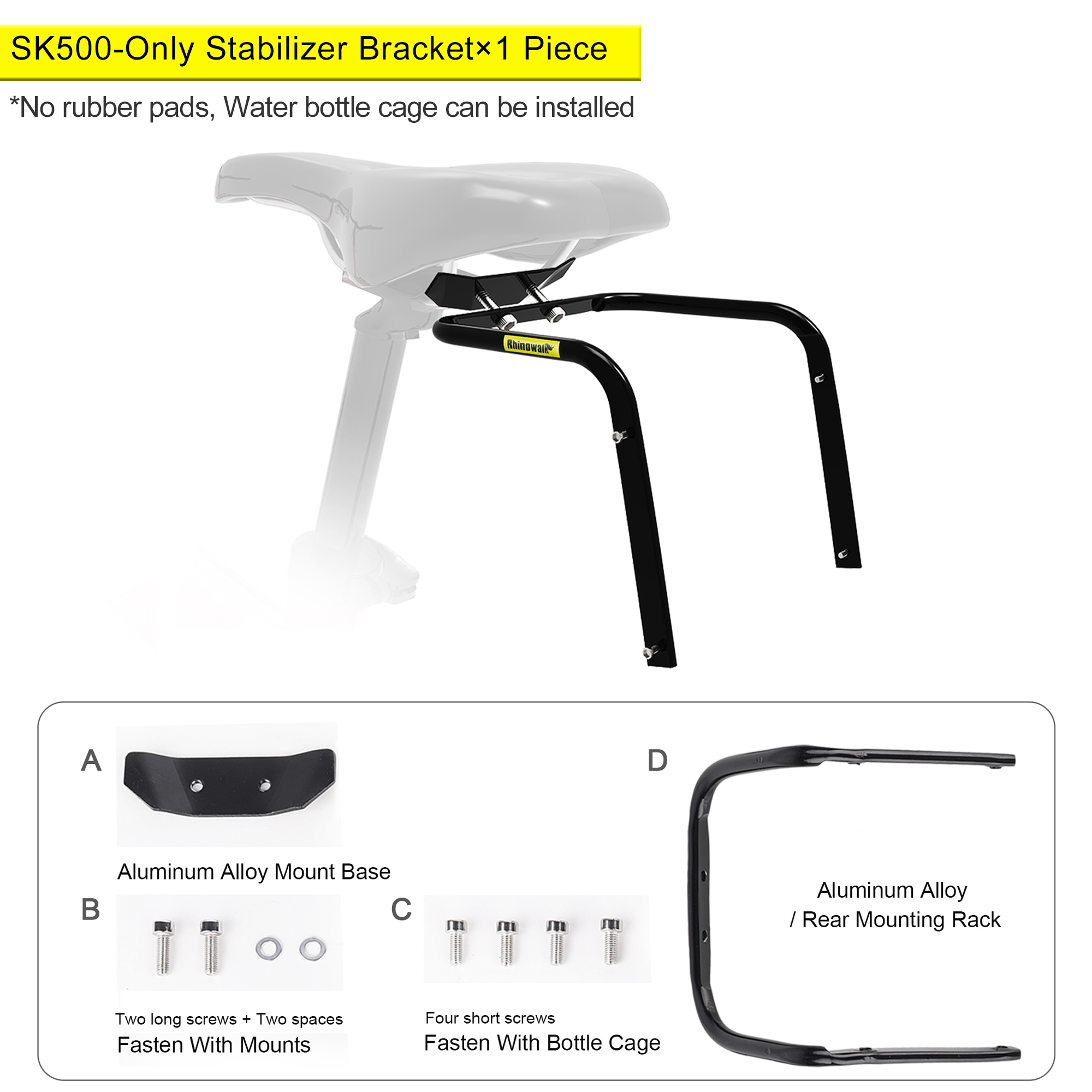 Rhinowalk Bicycle saddle Bag Stabilizer Bike Rear Seat Stands Luggage