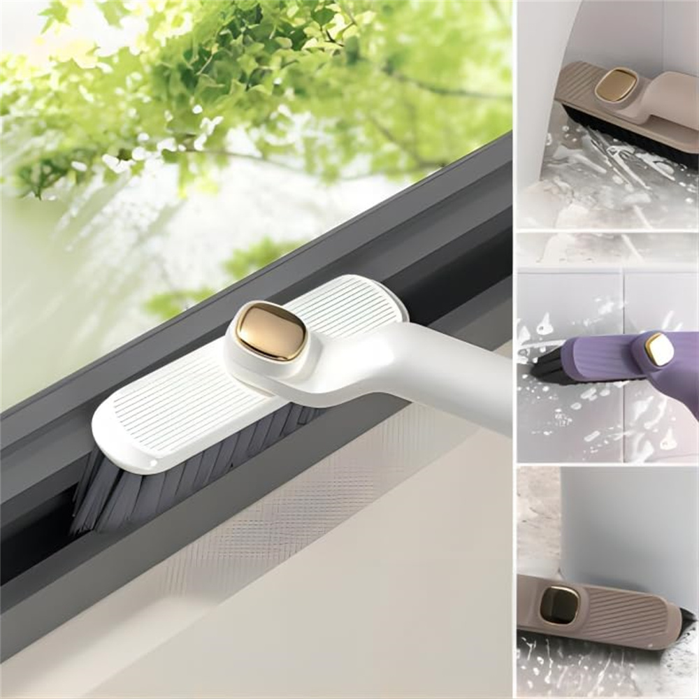Kebidumei Multi-Function Rotating Crevice Cleaning Brush Kitchen Toilet Tile Joints Dead Angle Crevice Gap Cleaner Brush for Shower Floor