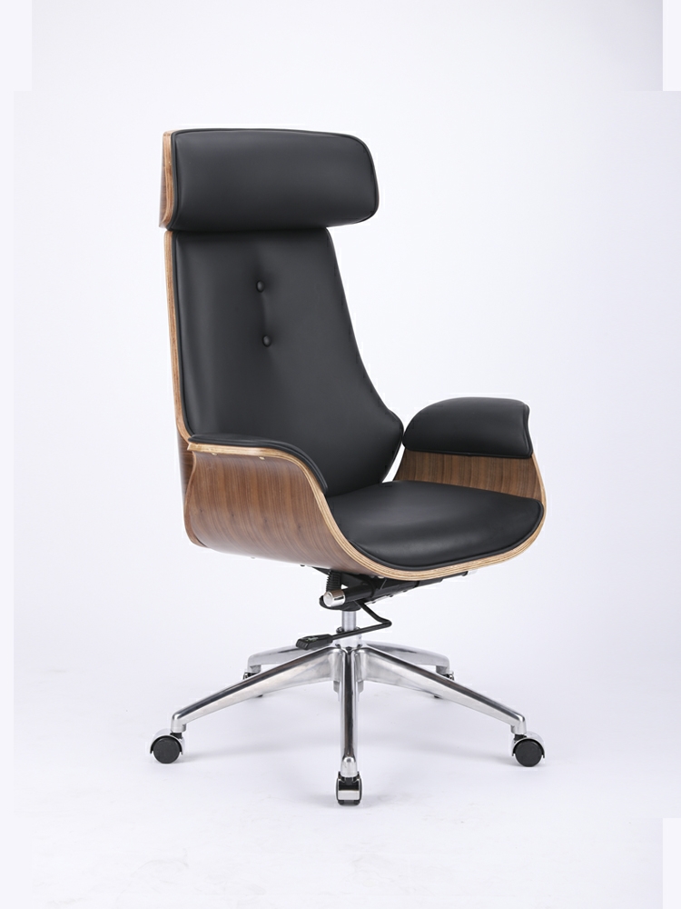 Swivel office chair, director Chair Upholstery Leather back luxury wood, work Bench Nikita shop