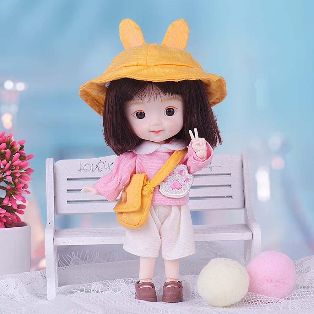 Eringcy cô gái ob11 búp bê kawaii munecas đồ chơi tự làm đồ chơi búp bê xoăn tóc giả khớp di chuyển công chúa búp bê bé thời trang búp bê 1/12 bjd búp bê túi búp bê phần bjd búp bê hình đồ chơi hành động