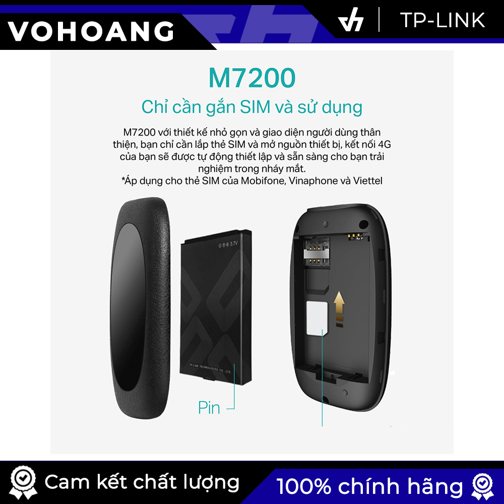 Bộ phát Wi-Fi Di động 4G LTE TP-Link M7200