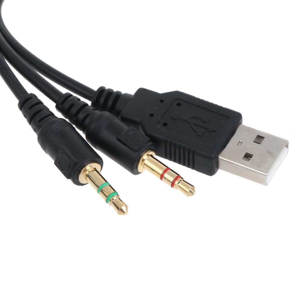 USB thay thế 3.5mm âm thanh Micro Cáp cáp tai nghe PVC mềm bền dây cho SteelSeries Arctis 3 5 7 Pro Tai nghe