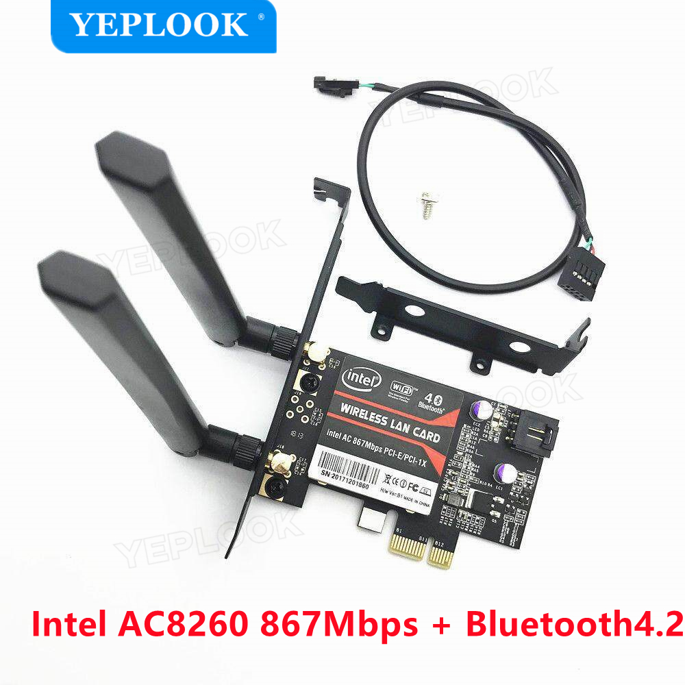 Bộ Chuyển Đổi Thẻ PCI-E 1X 16X Để Bàn Băng Tần AC8260 867Mbps Dual thumbnail