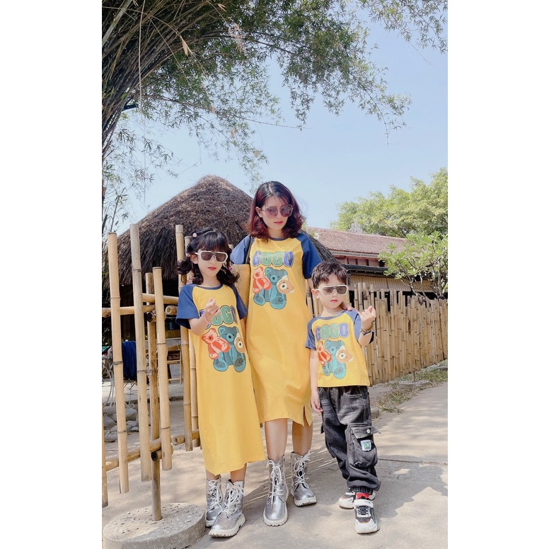 Set Đồ Đôi Gia Đình Đầm Bé Gái Và Mẹ DD01
