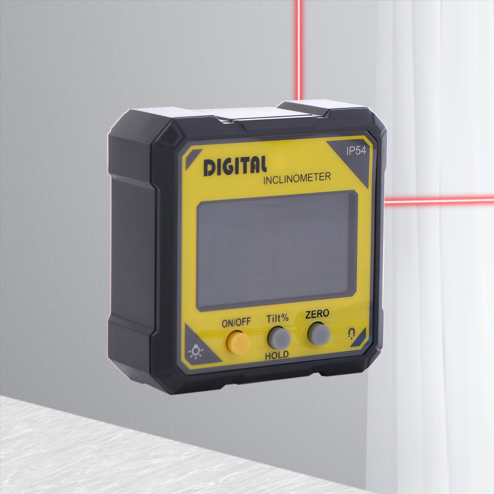Portable Rechargeable Laser Angle Ruler Magnet Tilt Dual Laser Digital ...