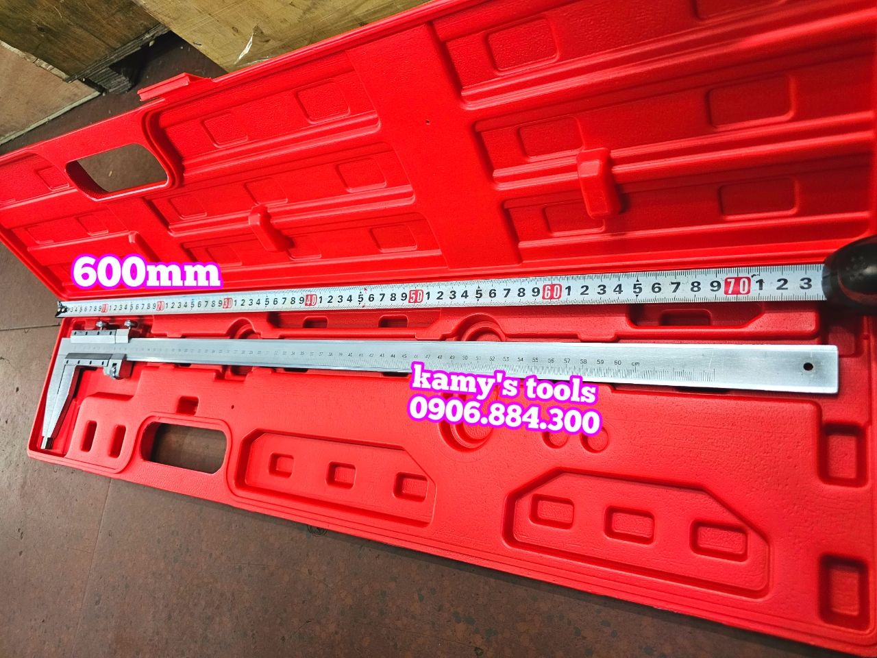 Thước kẹp cơ khí 600mm 0.02mm mỏ cặp dài, thước cặp