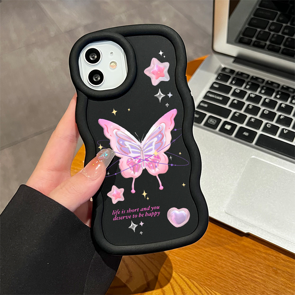 Hontinga%20for%20Redmi%2014C%20Back%20Cover%20Pink%20Butterfly%20Pattern%20Luxury%20Phone%20Cover%20Soft%20Silicone%20Macaron%20Wave%20Mobile%20Case%20-%20Image%206