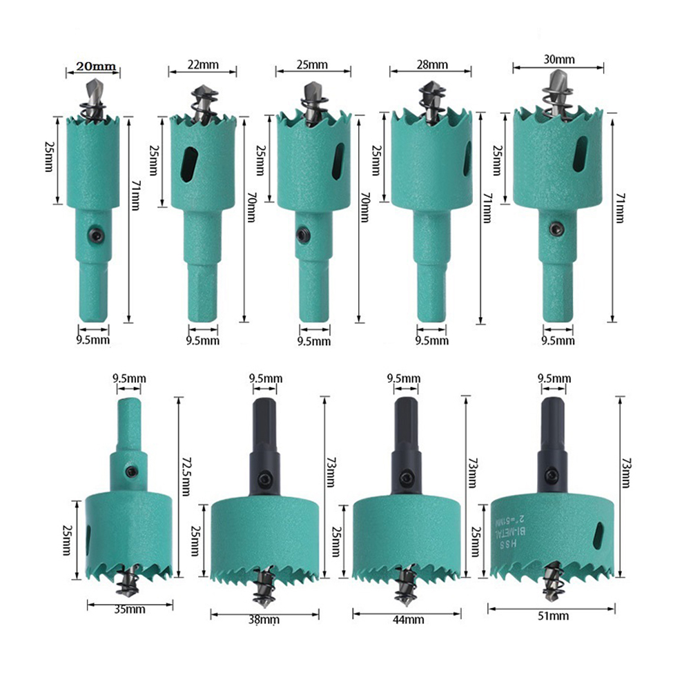 1pcs Bi-Metal Hole Saw Hss Drill Bit M42 Steel 16-50mm For Punching Pvc Board Plastic Wood Gypsum Board.