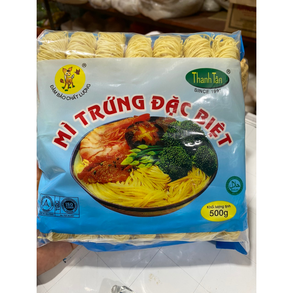 Mì trứng ăn lẩu thanh tân gói 500g