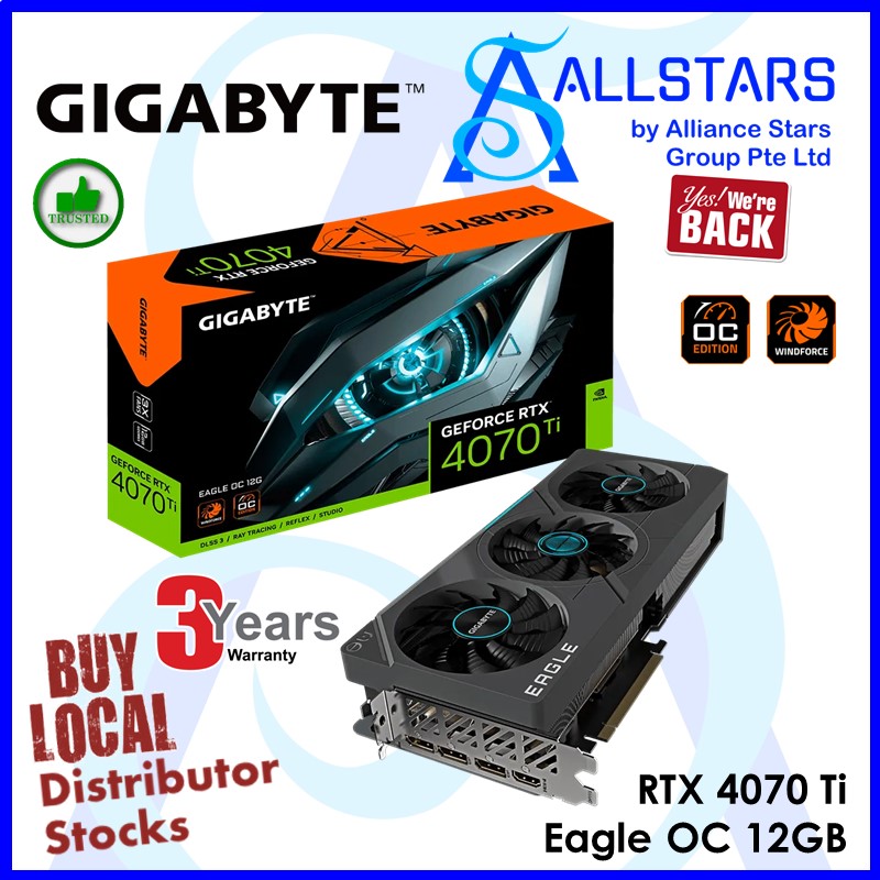 (ALLSTARS DIY GPU PROMO) Gigabyte GeForce RTX 4070 Ti EAGLE OC 12G