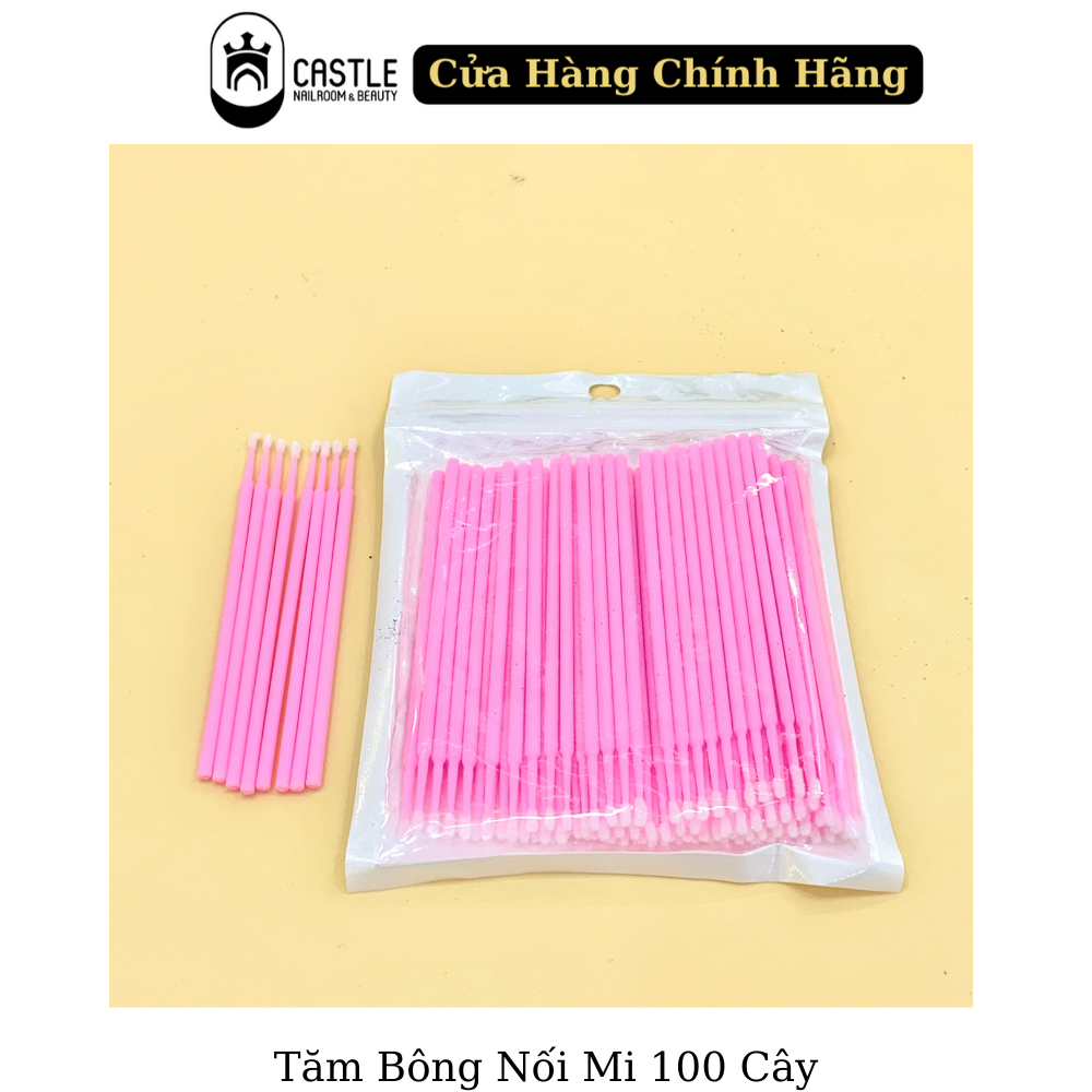 Tăm Bông Nối Mi, Phun Xăm ( 100 Cây )