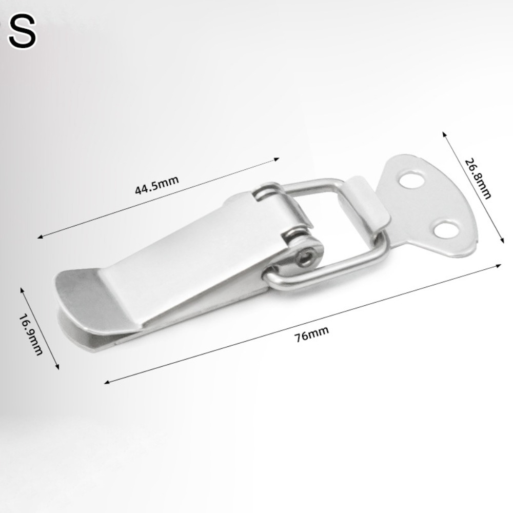 Luggage Accessories Stainless Steel Spring Loaded Latch Silver Durable Toggle Latch Lock Snap Wooden Box. 