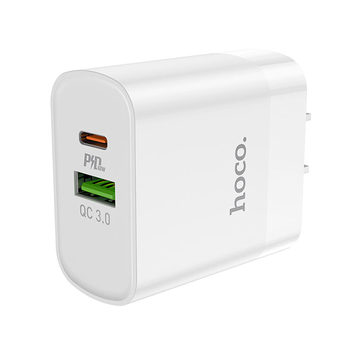 Củ sạc nhanh Hoco C80 20w (QC 3.0, PD) 2 cổng sạc cho iphone